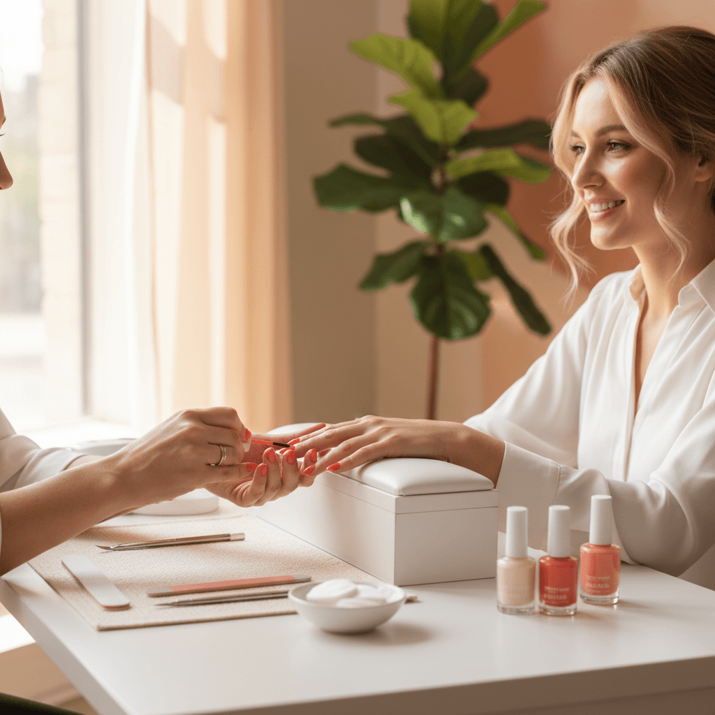 Manicures and pedicures